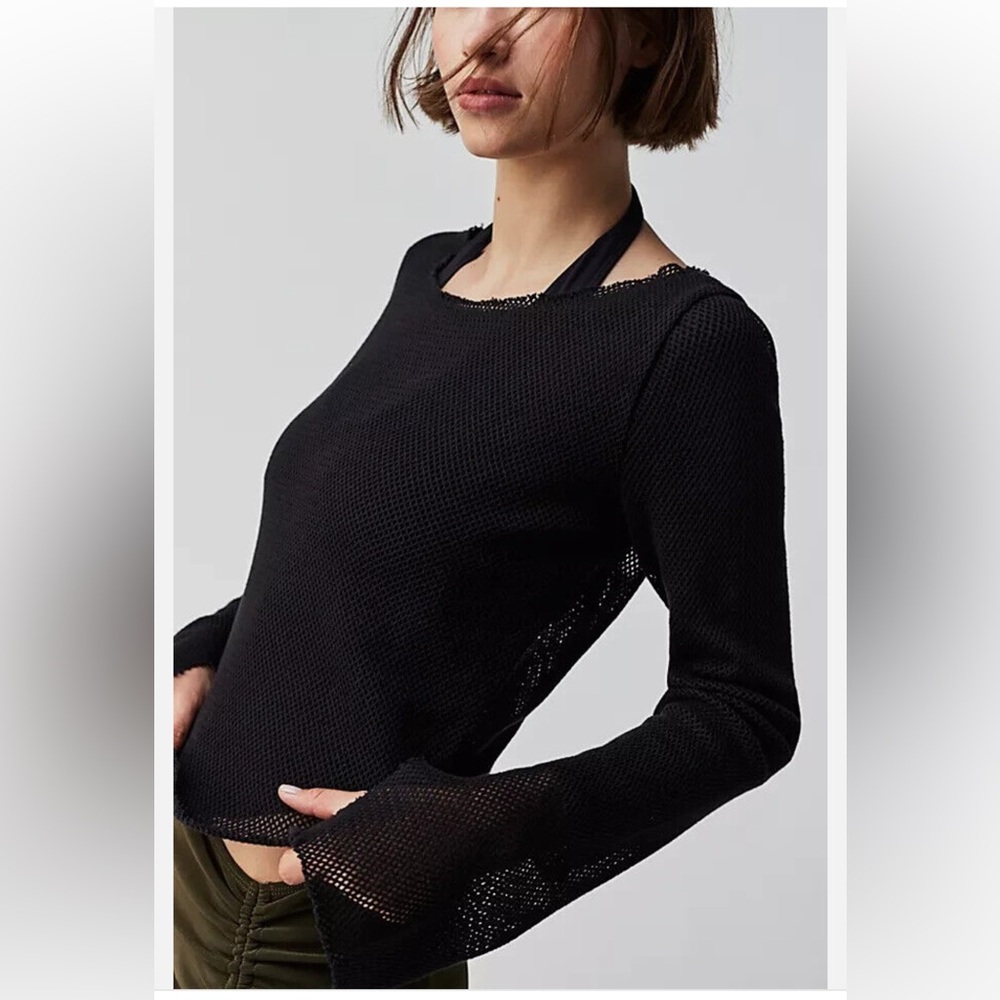 Free People Beau Mesh Layering Top Size XS